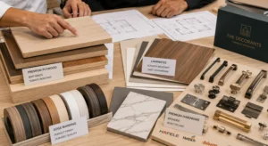 Interior material specification samples