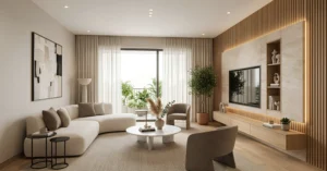 Neutral Palettes with Bold Accent Walls