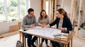 Interior designer consulting homeowners in Ahmedabad