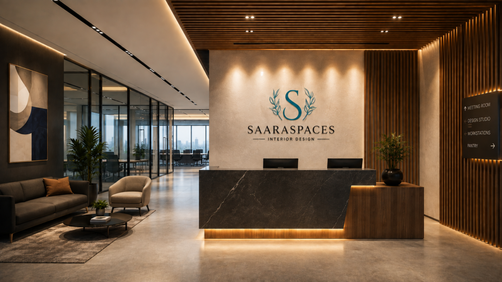branded corporate office interior design in Ahmedabad