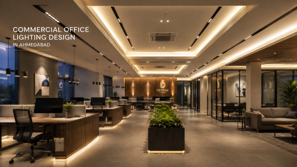 commercial office lighting design in Ahmedabad