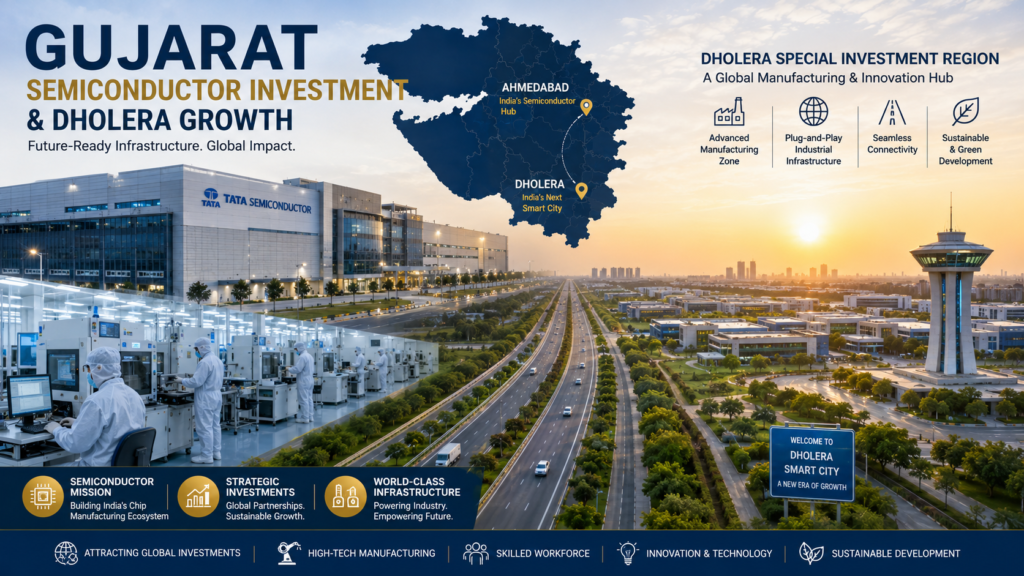 Gujarat semiconductor investment and Dholera industrial development supporting electronics manufacturing