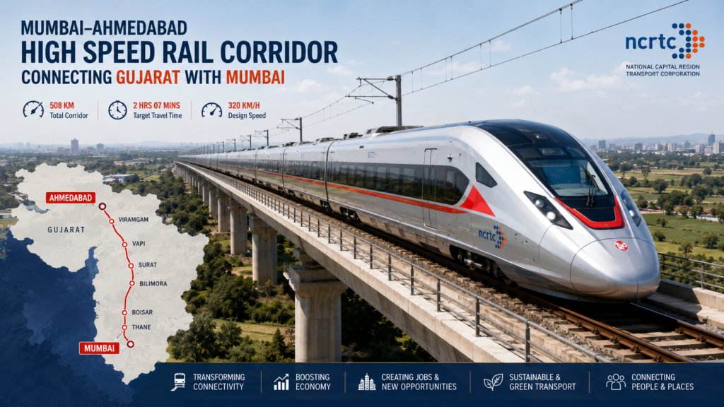Mumbai Ahmedabad high speed rail corridor connecting Gujarat with Mumbai
