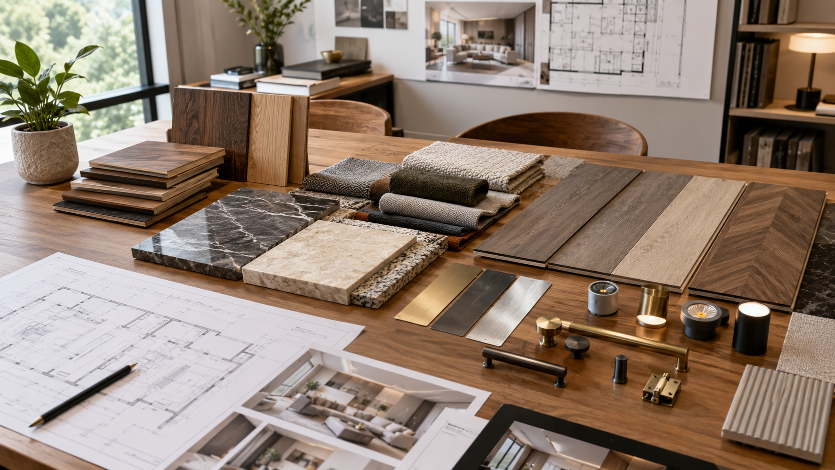 Material selection and procurement planning for turnkey interiors