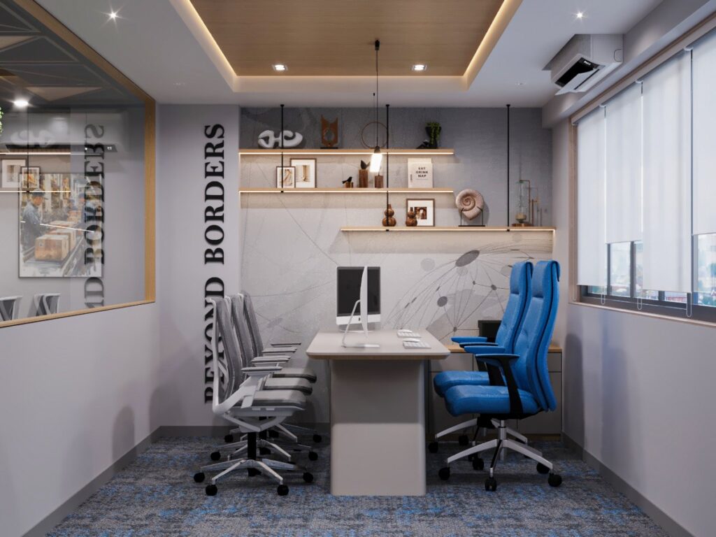 326 sq ft compact office design Ahmedabad by Saara Spaces
